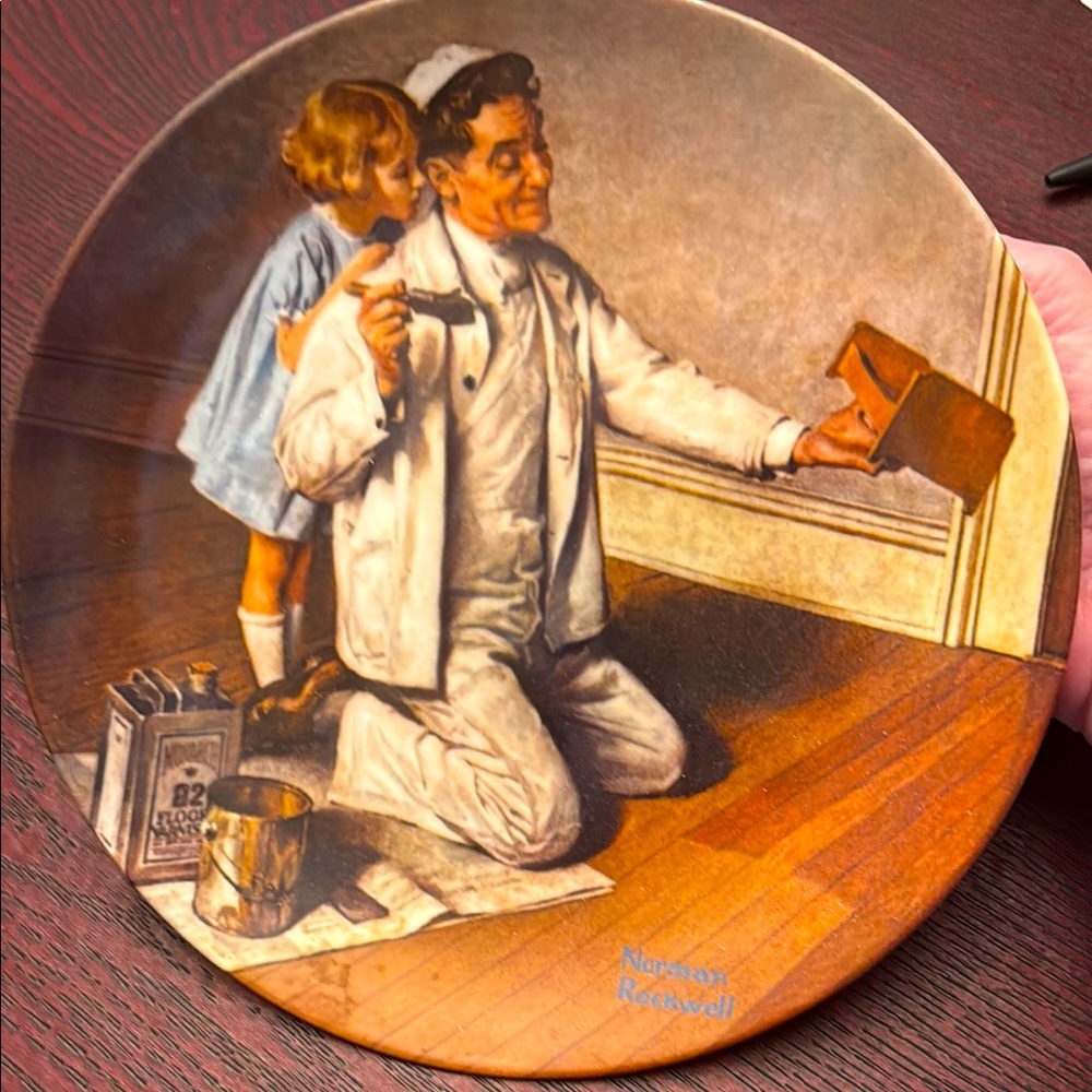 Norman Rockwell “The Painter” 1983 Bradex Edwin M. Knowles Fine China